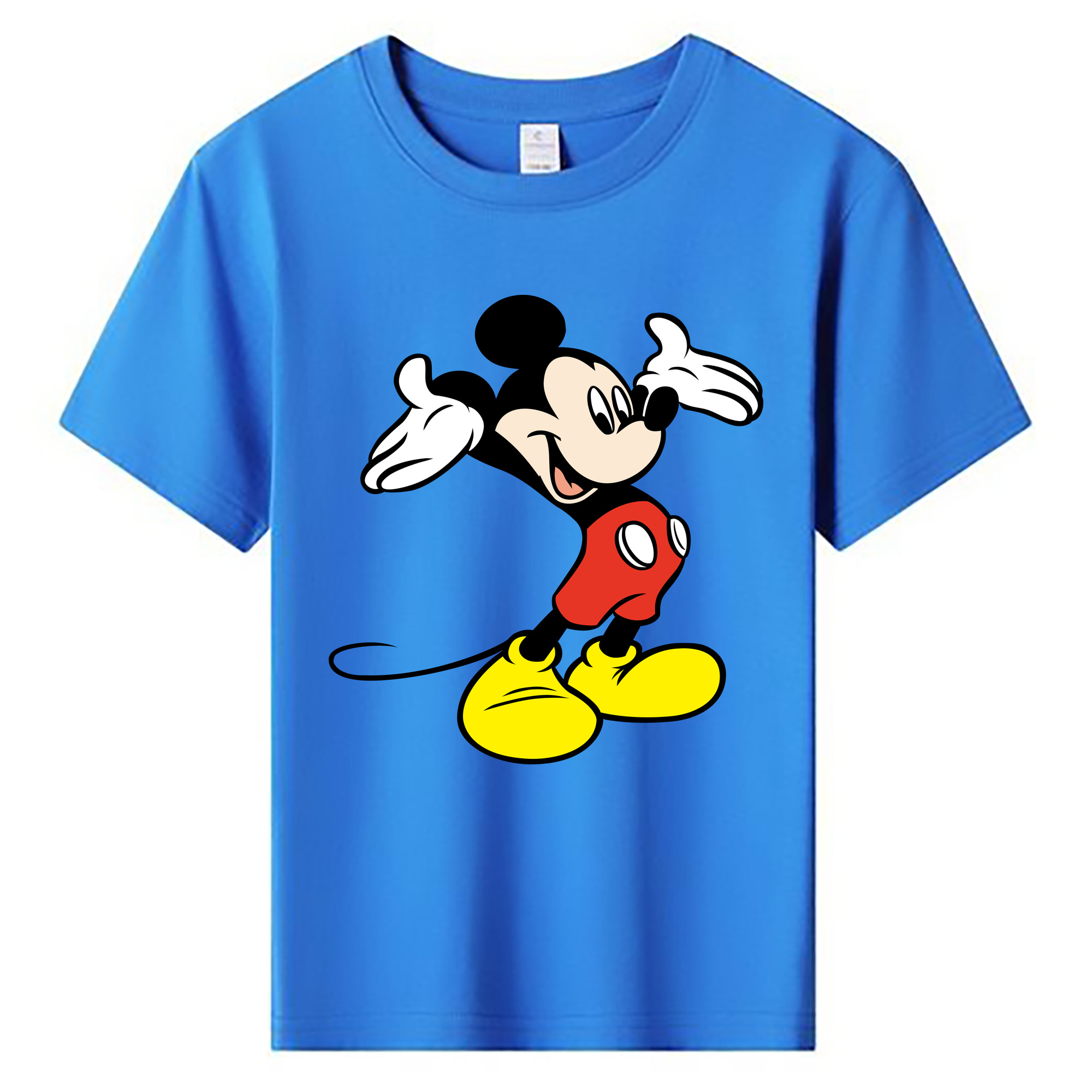 ミッキーマウス Mickey Mouse 綿100％キッズTシャツ（フロントプリント）